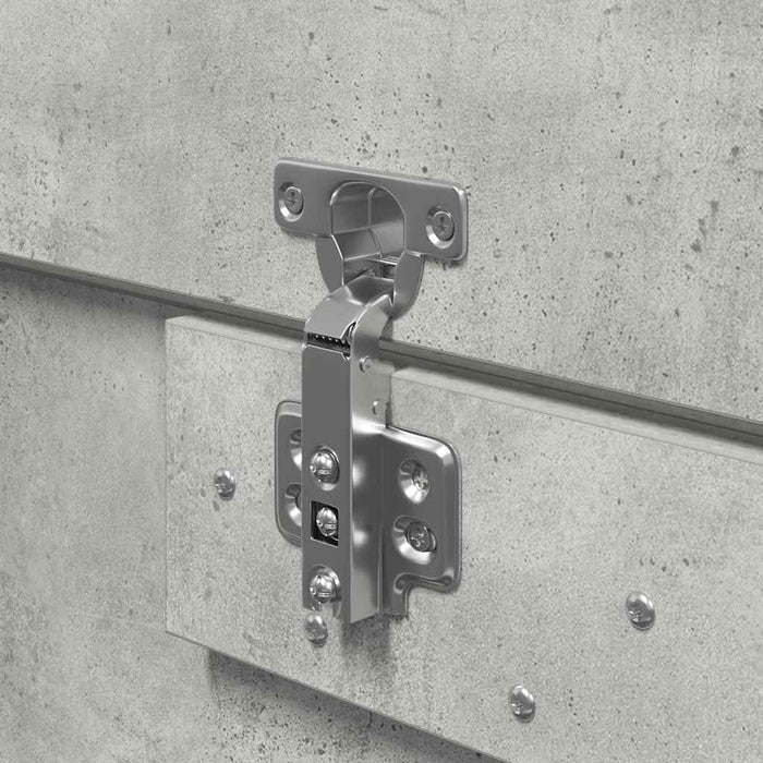 Cadru de pat Gri beton 190 x 135 x 31.5 cm Lemn compozit - WALTI WALTI