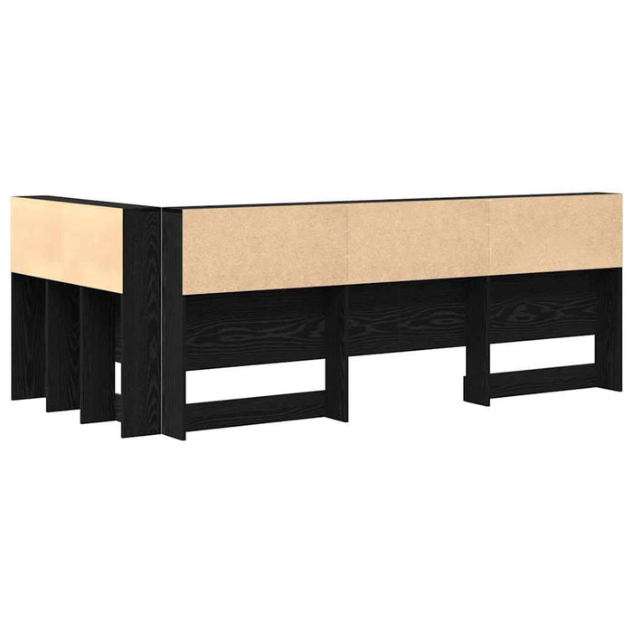 Tăblie de depozitare cu raft Stejar negru 80 cm Lemn compozit - WALTI WALTI