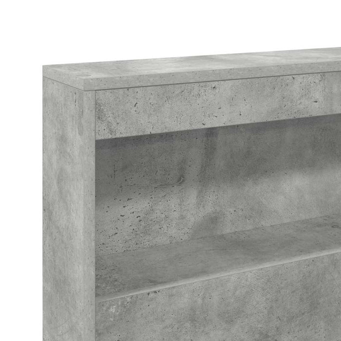 Tăblie de depozitare cu raft Gri beton 80 cm Lemn compozit - WALTI WALTI