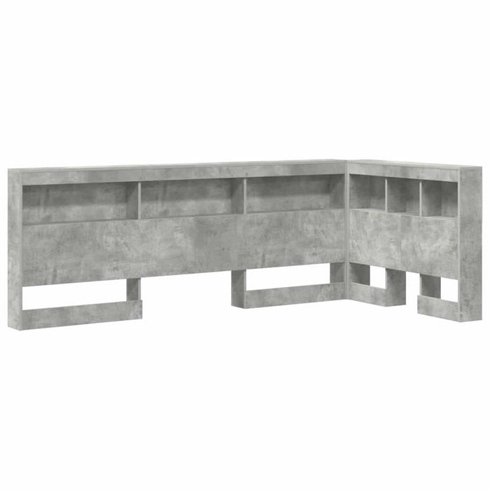 Tăblie de depozitare cu raft Gri beton 80 cm Lemn compozit - WALTI WALTI