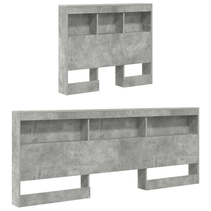 Tăblie de depozitare cu raft Gri beton 80 cm Lemn compozit - WALTI WALTI