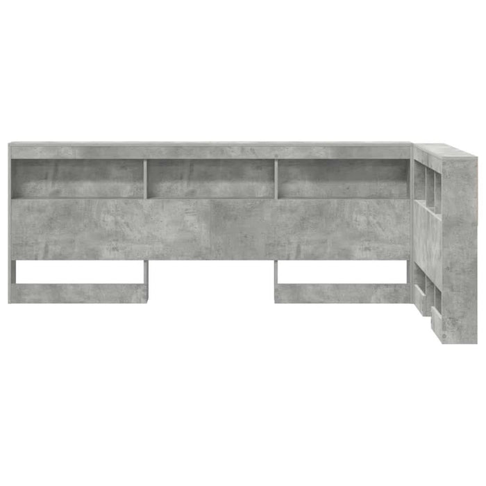 Tăblie de depozitare cu raft Gri beton 80 cm Lemn compozit - WALTI WALTI