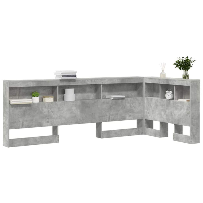 Tăblie de depozitare cu raft Gri beton 80 cm Lemn compozit - WALTI WALTI