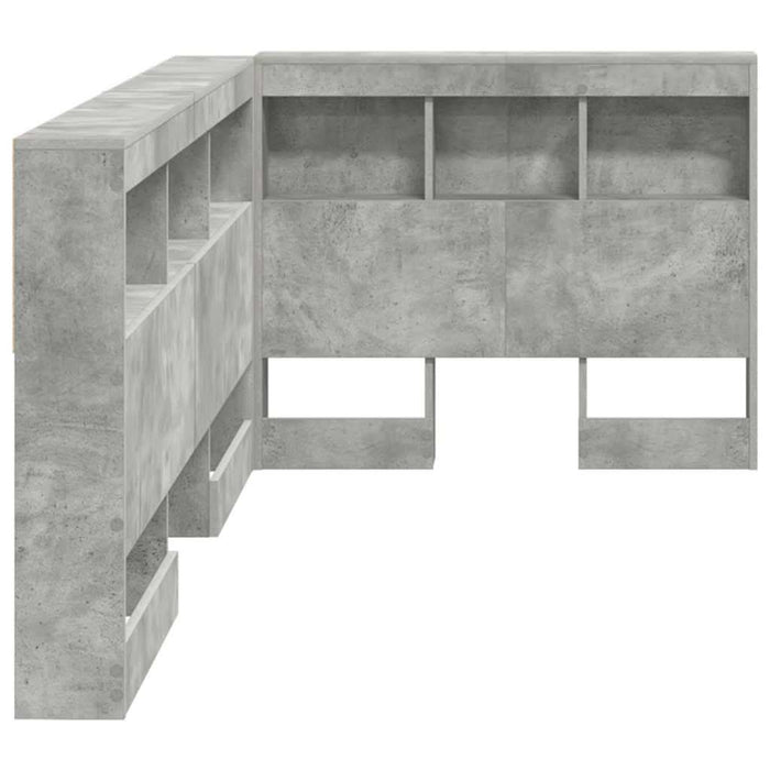 Tăblie de depozitare cu raft Gri beton 80 cm Lemn compozit - WALTI WALTI