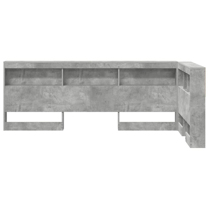 Tăblie de depozitare cu raft Gri din beton 90 cm Lemn compozit WALTI