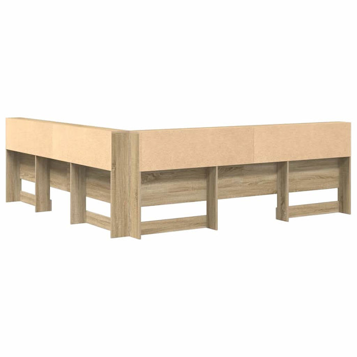 Tăblie de depozitare cu raft Stejar sonoma 200 cm Lemn compozit - WALTI WALTI