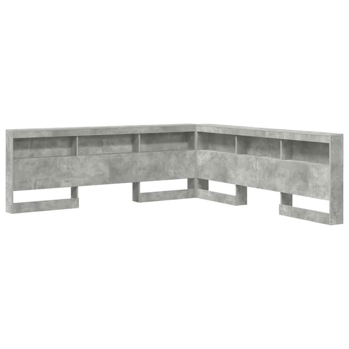 Tăblie de depozitare cu raft Gri beton 200 cm Lemn compozit - WALTI WALTI