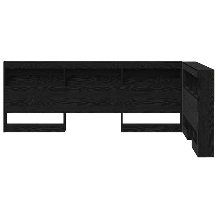 Tăblie de depozitare cu raft Stejar negru 120 cm Lemn compozit - WALTI WALTI