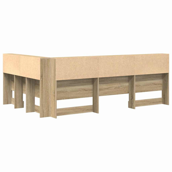 Tăblie de depozitare cu raft Stejar sonoma 120 cm Lemn compozit - WALTI WALTI
