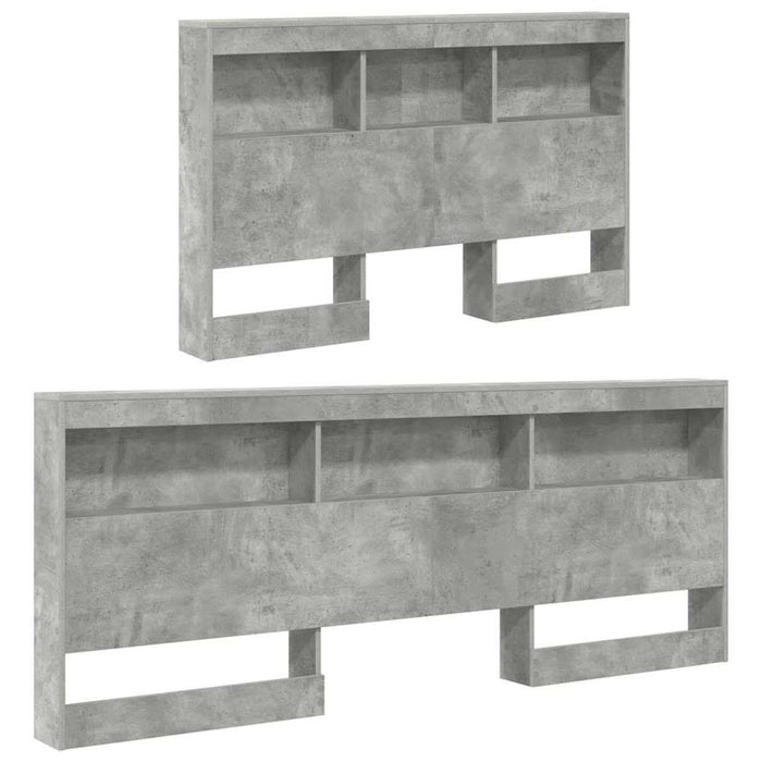 Tăblie de depozitare cu raft Gri beton 120 cm Lemn compozit - WALTI WALTI