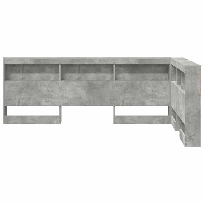 Tăblie de depozitare cu raft Gri beton 120 cm Lemn compozit - WALTI WALTI