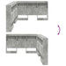 Tăblie de depozitare cu raft Gri beton 120 cm Lemn compozit - WALTI WALTI