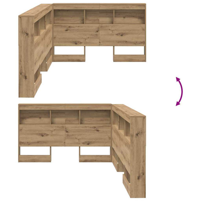 Tăblie de depozitare Stejar Artizanal 120 cm Lemn compozit WALTI