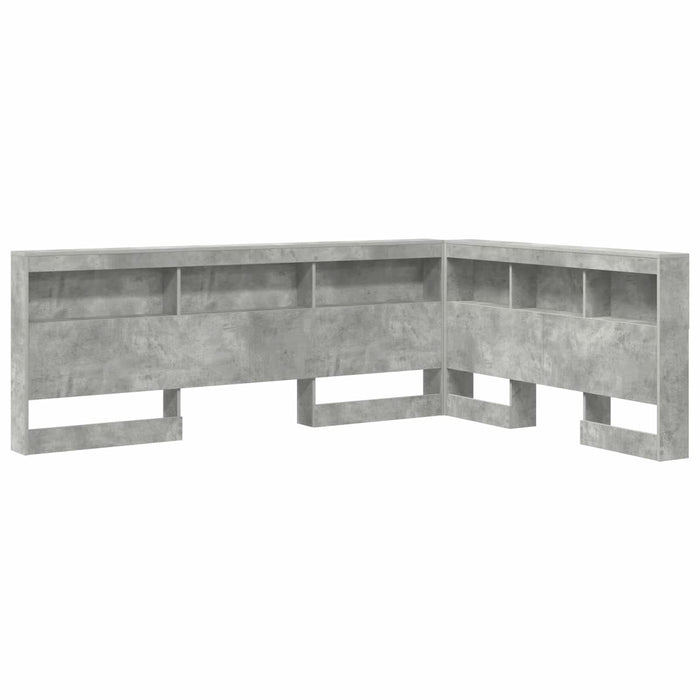 Tăblie de depozitare cu raft Gri din beton 140 cm Lemn compozit - WALTI WALTI