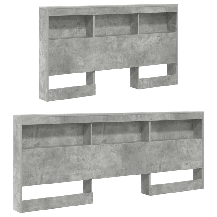 Tăblie de depozitare cu raft Gri din beton 140 cm Lemn compozit - WALTI WALTI
