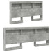 Tăblie de depozitare cu raft Gri din beton 140 cm Lemn compozit - WALTI WALTI