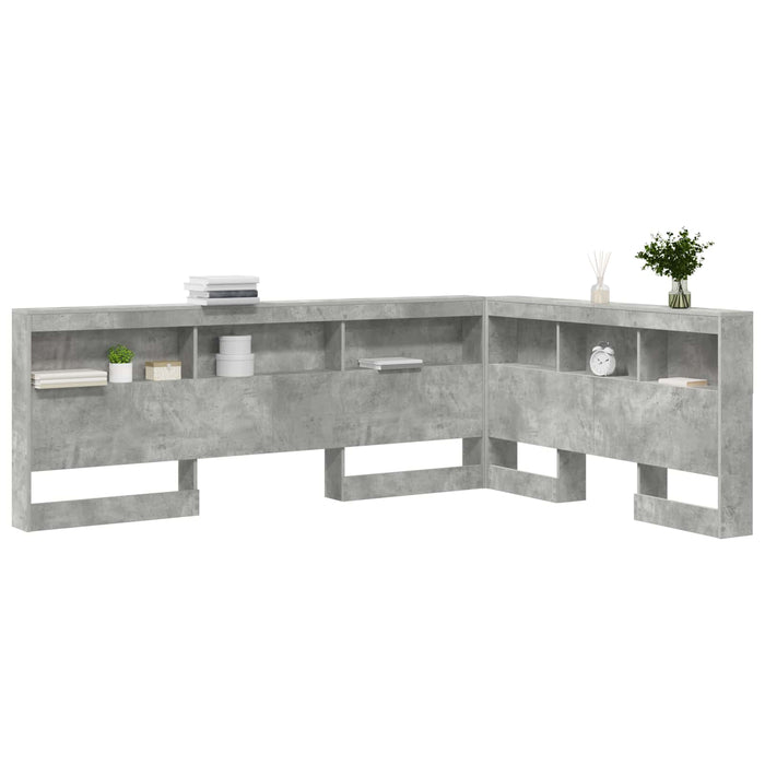 Tăblie de depozitare cu raft Gri din beton 140 cm Lemn compozit - WALTI WALTI