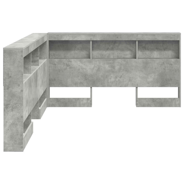 Tăblie de depozitare cu raft Gri din beton 140 cm Lemn compozit - WALTI WALTI
