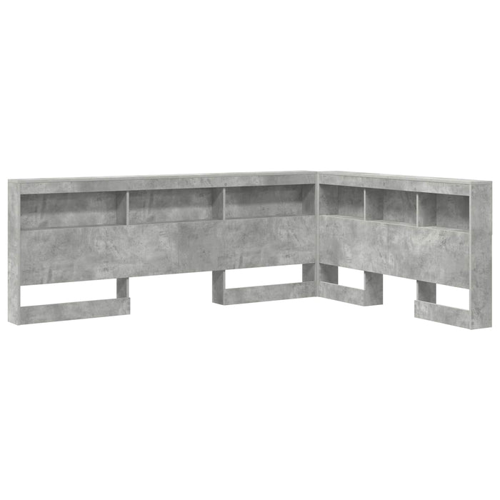 Tăblie de depozitare cu raft Gri din beton 160 cm Lemn compozit - WALTI WALTI