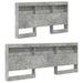 Tăblie de depozitare cu raft Gri din beton 160 cm Lemn compozit - WALTI WALTI