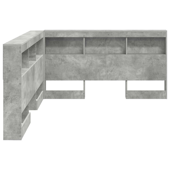 Tăblie de depozitare cu raft Gri din beton 160 cm Lemn compozit - WALTI WALTI