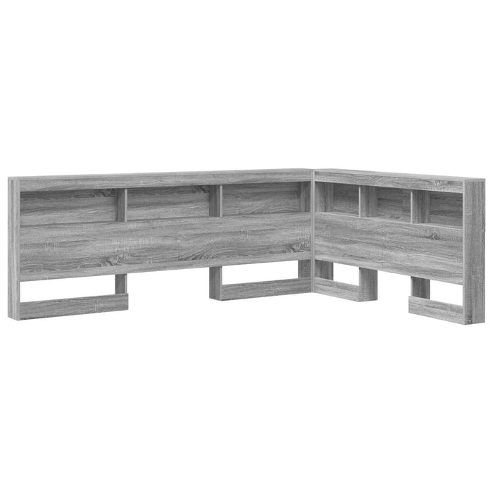 Tăblie de depozitare cu raft Gri Sonoma 160 cm Lemn compozit WALTI