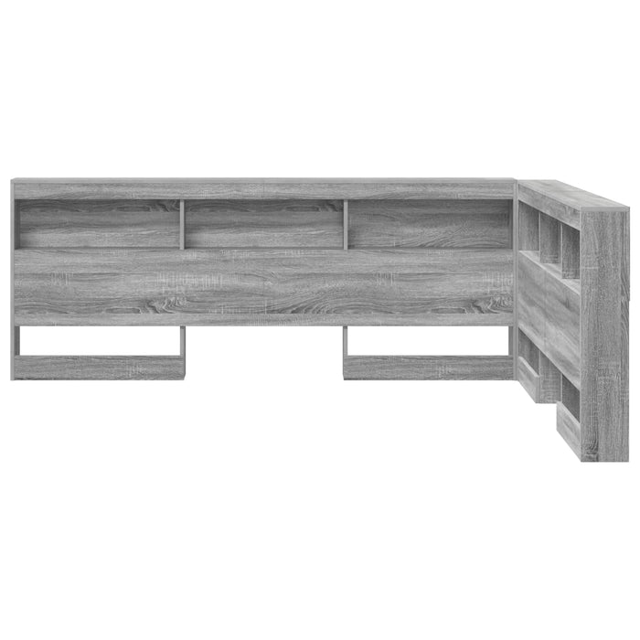 Tăblie de depozitare cu raft Gri Sonoma 160 cm Lemn compozit WALTI