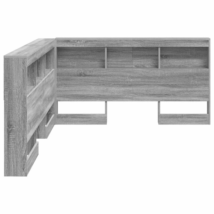 Tăblie de depozitare cu raft Gri Sonoma 160 cm Lemn compozit WALTI