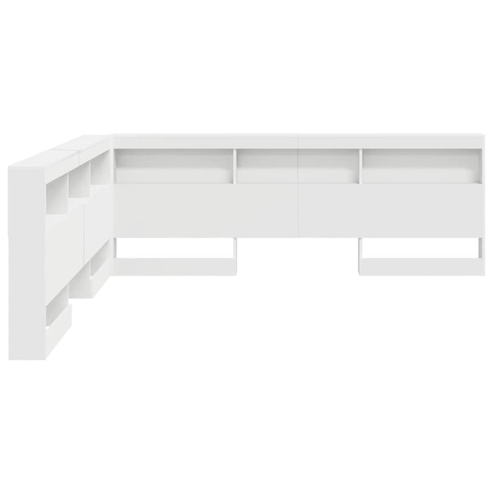 Tăblie de depozitare cu raft Alb 180 cm Lemn compozit - WALTI WALTI