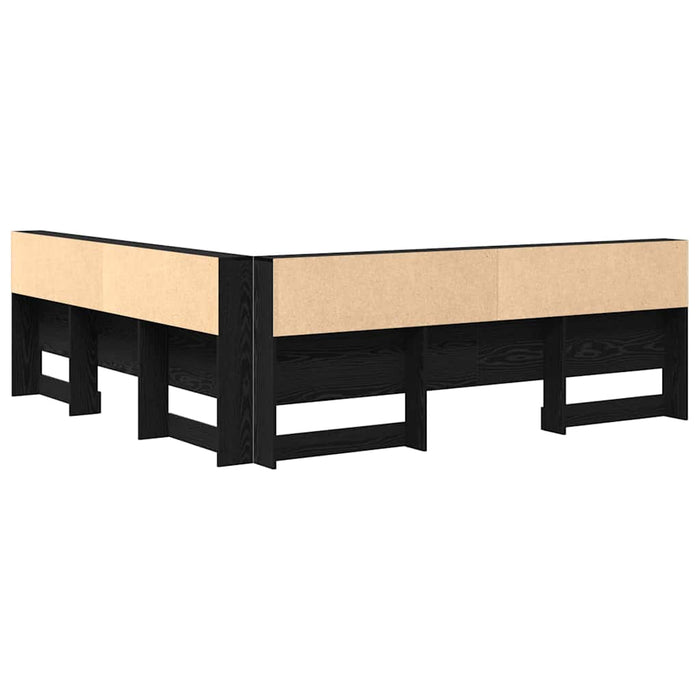 Tăblie de depozitare cu raft Stejar negru 180 cm Lemn compozit - WALTI WALTI