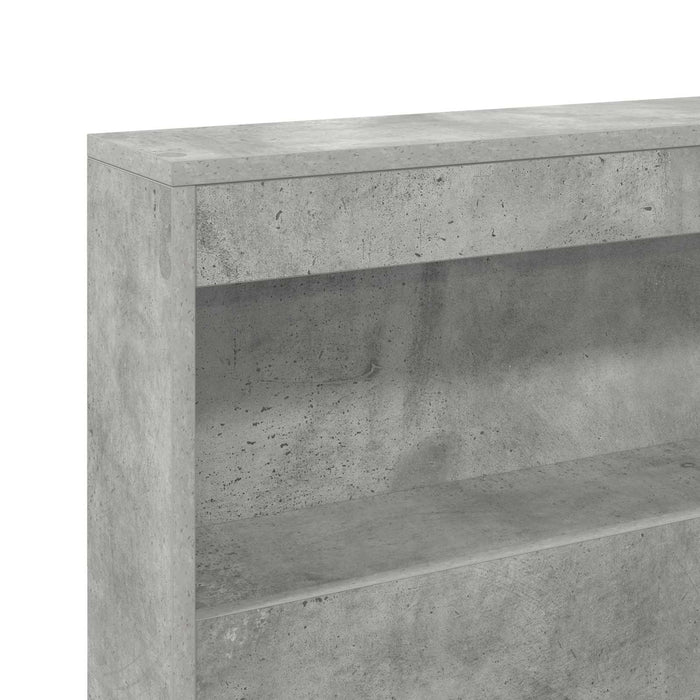 Tăblie de depozitare cu raft Gri din beton 180 cm Lemn compozit - WALTI WALTI