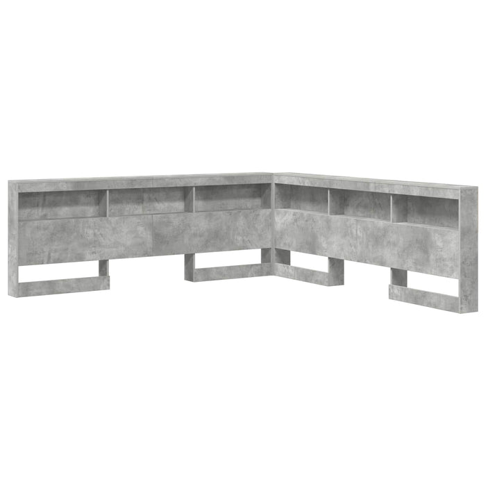 Tăblie de depozitare cu raft Gri din beton 180 cm Lemn compozit - WALTI WALTI