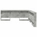 Tăblie de depozitare cu raft Gri din beton 180 cm Lemn compozit - WALTI WALTI