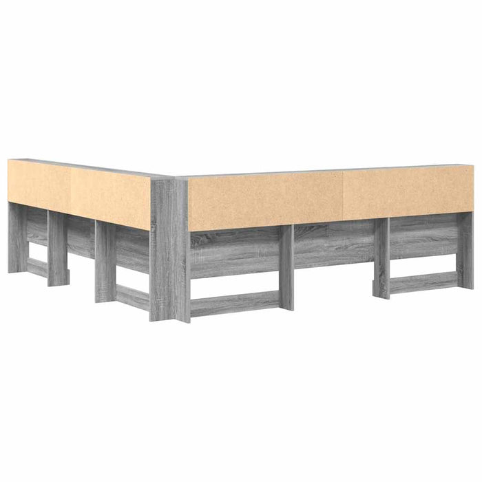 Tăblie de depozitare cu raft Gri Sonoma 180 cm Lemn compozit WALTI