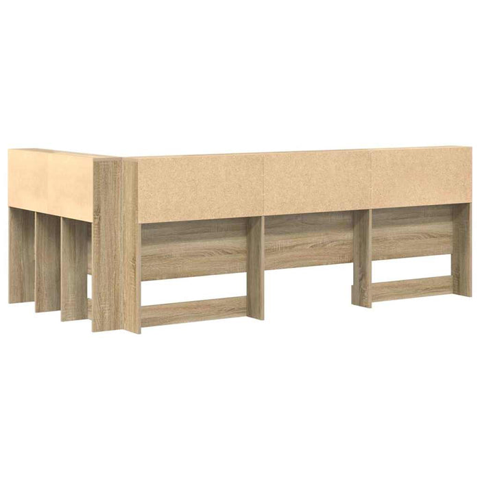 Tăblie de depozitare cu raft Stejar Sonoma 90 cm Lemn compozit - WALTI WALTI