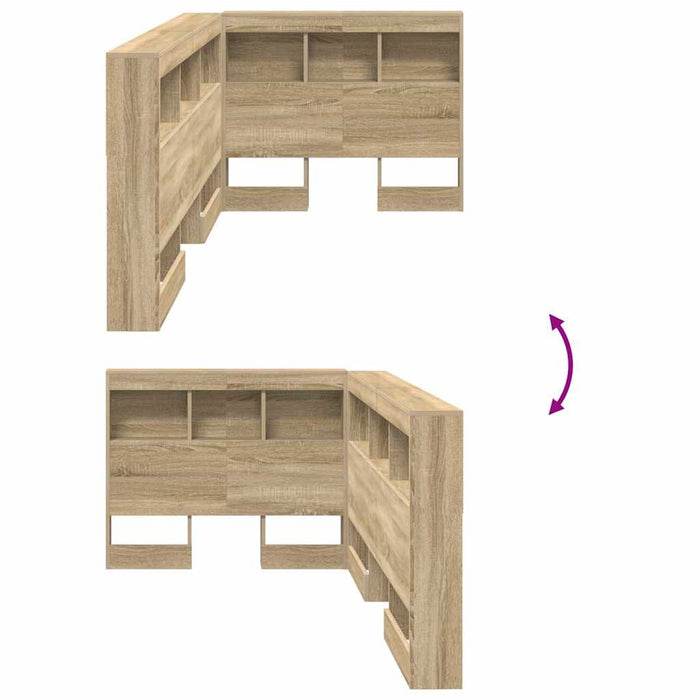 Tăblie de depozitare cu raft Stejar Sonoma 90 cm Lemn compozit - WALTI WALTI
