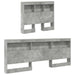 Tăblie de depozitare cu raft Gri beton 90 cm Lemn compozit - WALTI WALTI