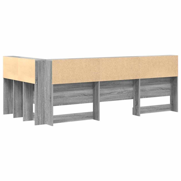 Tăblie de depozitare cu raft sonoma gri 90 cm Lemn compozit - WALTI WALTI