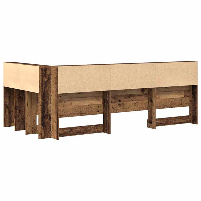 Tăblie de depozitare cu raft Lemn vechi 90 cm Lemn compozit - WALTI WALTI