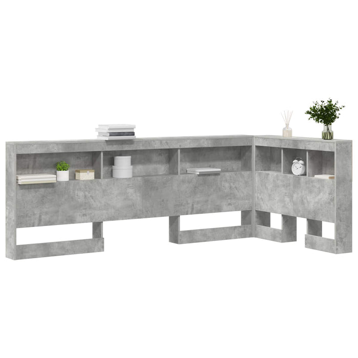 Tăblie de depozitare cu raft Gri din beton 75 cm Lemn compozit - WALTI WALTI