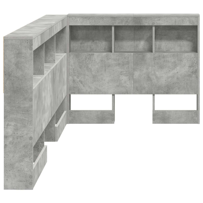 Tăblie de depozitare cu raft Gri din beton 75 cm Lemn compozit - WALTI WALTI