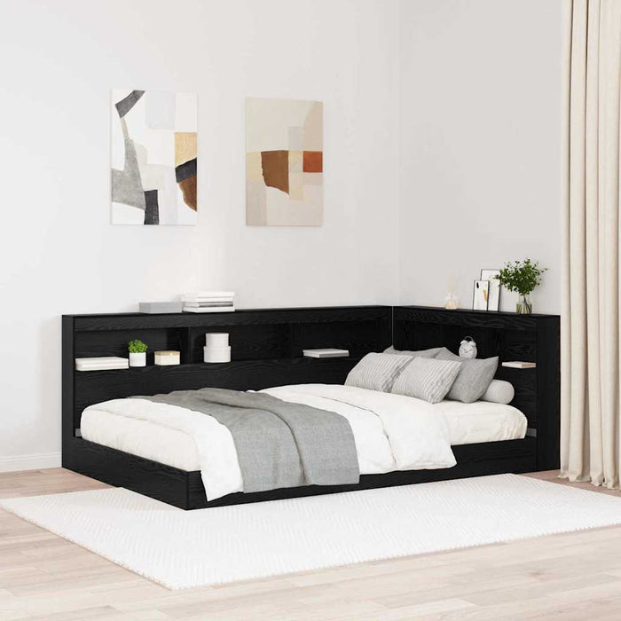 Tăblie de depozitare cu raft Stejar negru 120 cm Lemn compozit - WALTI WALTI