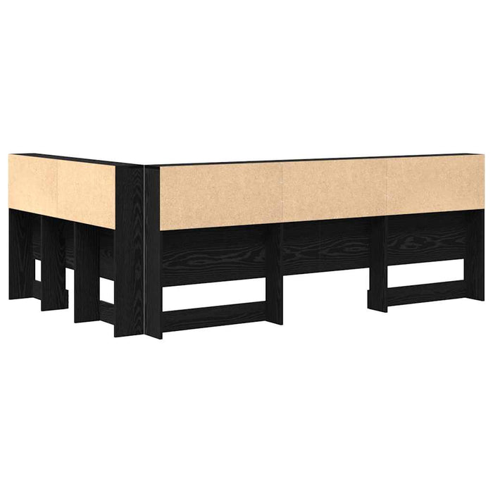 Tăblie de depozitare cu raft Stejar negru 120 cm Lemn compozit - WALTI WALTI