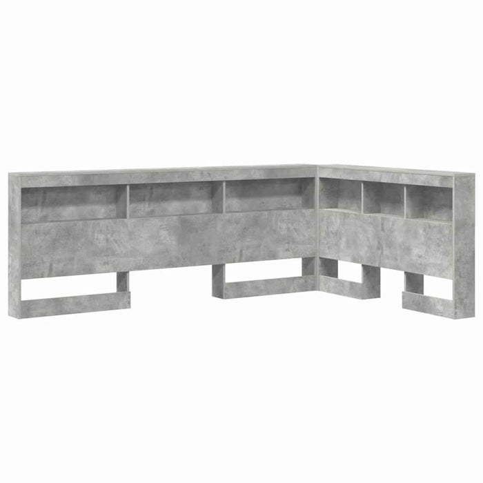 Tăblie de depozitare cu raft Gri beton 120 cm Lemn compozit - WALTI WALTI