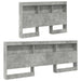 Tăblie de depozitare cu raft Gri beton 120 cm Lemn compozit - WALTI WALTI