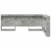 Tăblie de depozitare cu raft Gri beton 120 cm Lemn compozit - WALTI WALTI