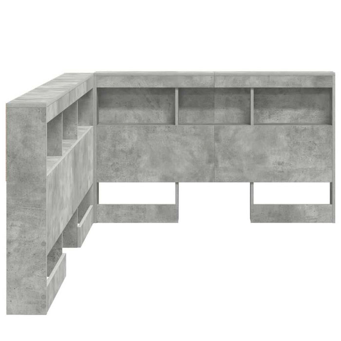 Tăblie de depozitare cu raft Gri beton 120 cm Lemn compozit - WALTI WALTI