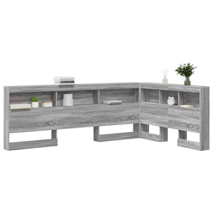 Tăblie de depozitare cu raft sonoma gri 120 cm Lemn compozit - WALTI WALTI
