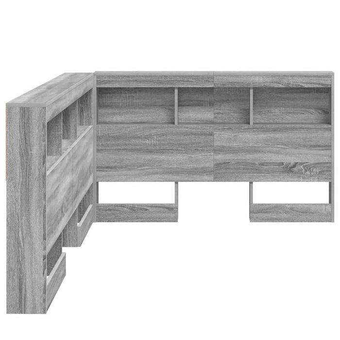 Tăblie de depozitare cu raft sonoma gri 120 cm Lemn compozit - WALTI WALTI