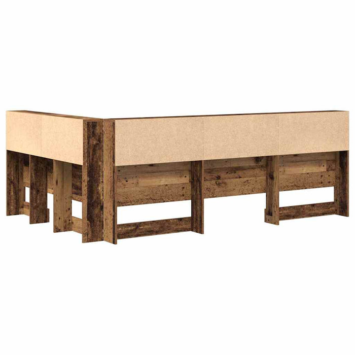 Tăblie de depozitare cu raft Lemn vechi 120 cm Lemn compozit - WALTI WALTI